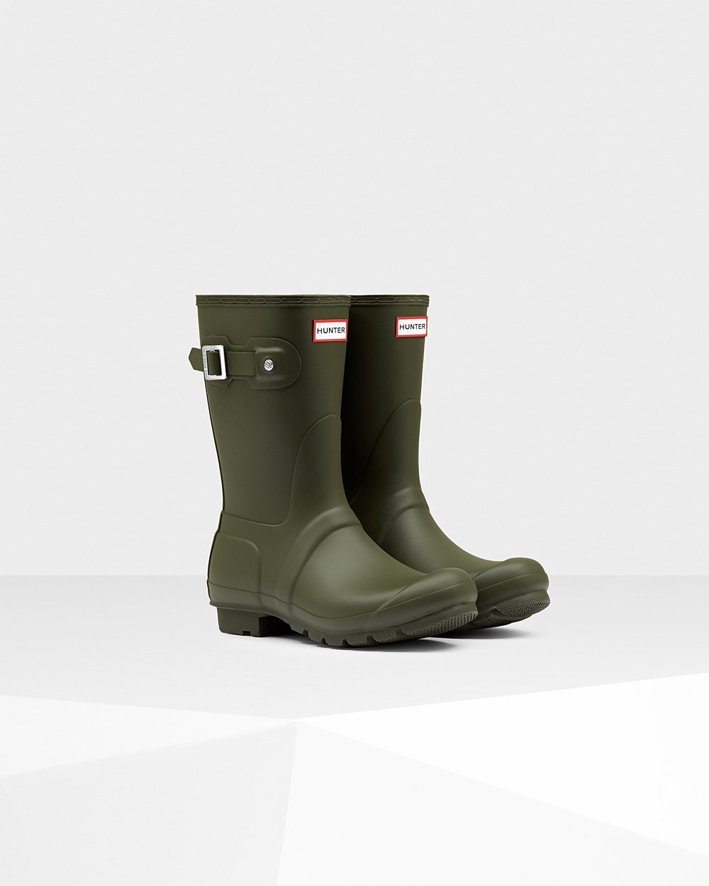 Hunter Mujer Original - Botas de Lluvia Verde Oscuro Oliva - 876-DSLCPQ